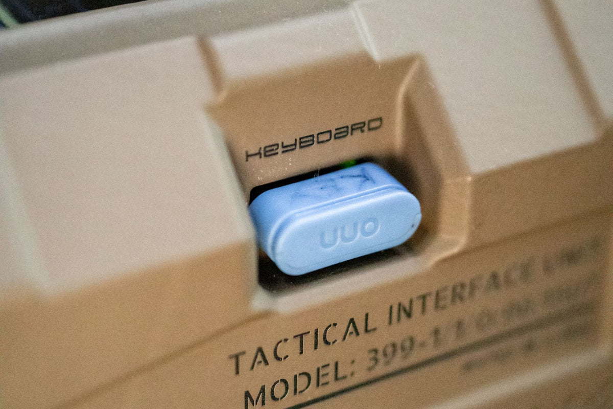 Wireless keyboard dongle connected to the dedicated keyboard USB port on the Shield-399