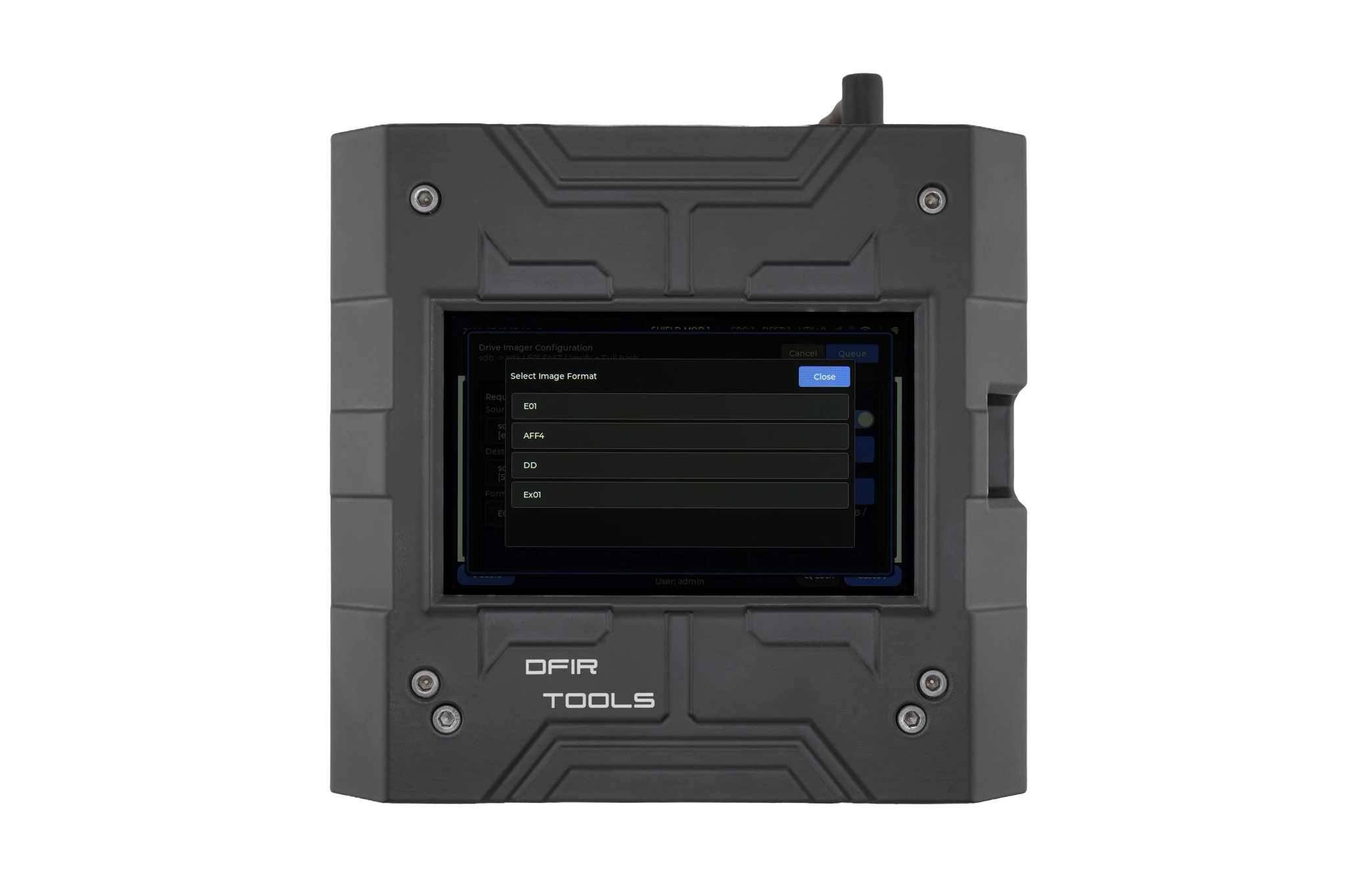 Select an image format shown on the Shield-399 unit
