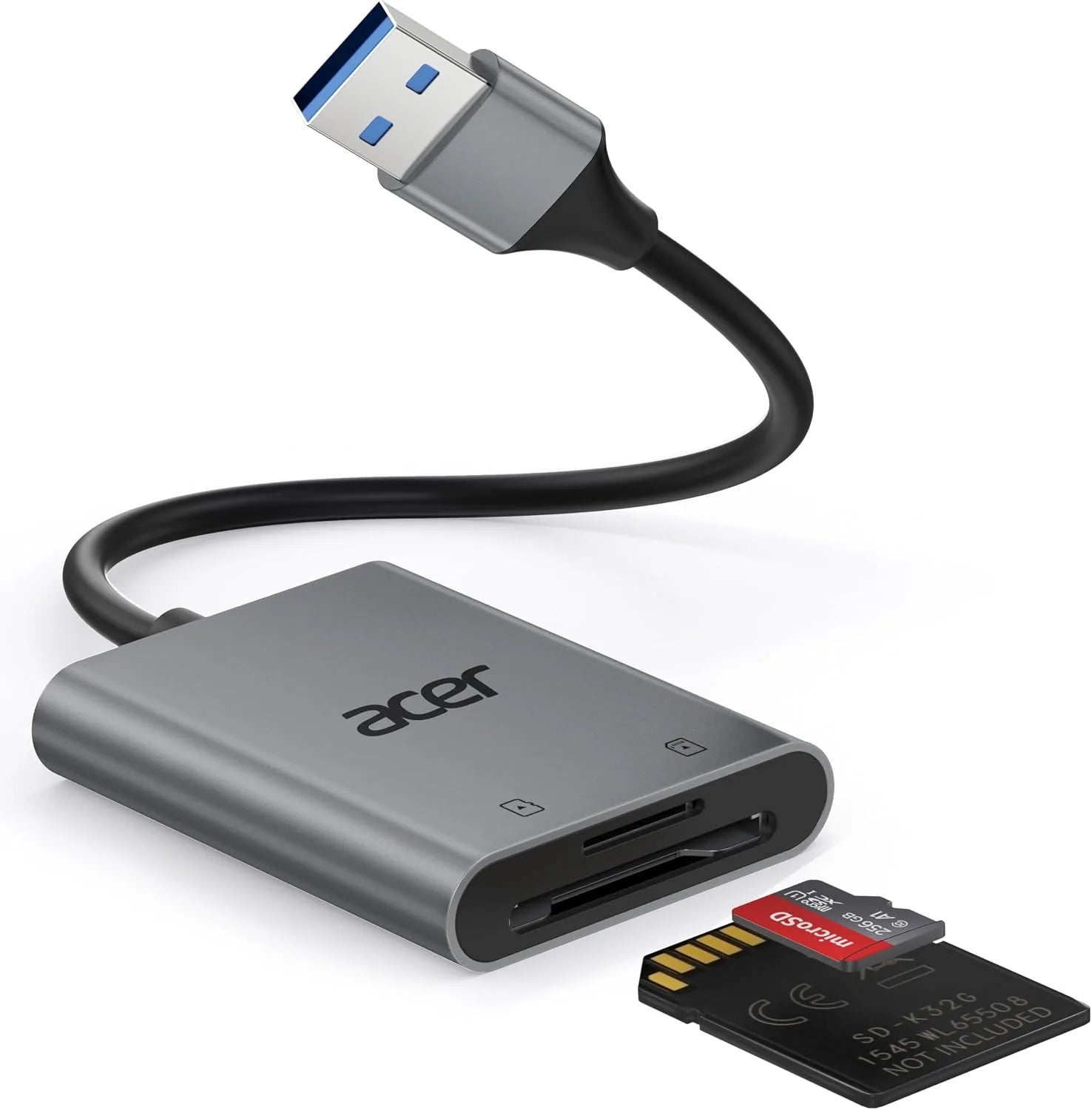 Acer USB-A SD and microSD card reader